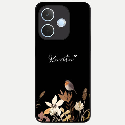  Quiet Garden Tune Custom Name Glass Case For Oppo Reno 15 Pro mini back cover – full design glossy printed glass finish