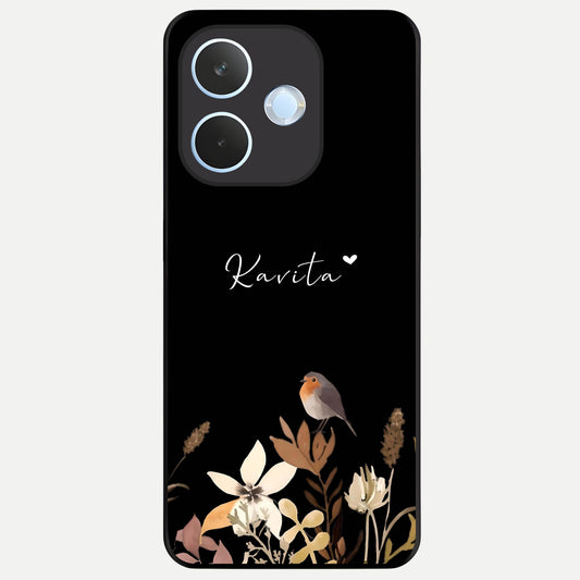  Quiet Garden Tune Custom Name Glass Case For Oppo Reno 15 Pro mini back cover – full design glossy printed glass finish