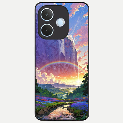  Rainbow Valley Dream Glass Case For Oppo Reno 15 Pro mini back cover – full design glossy printed glass finish