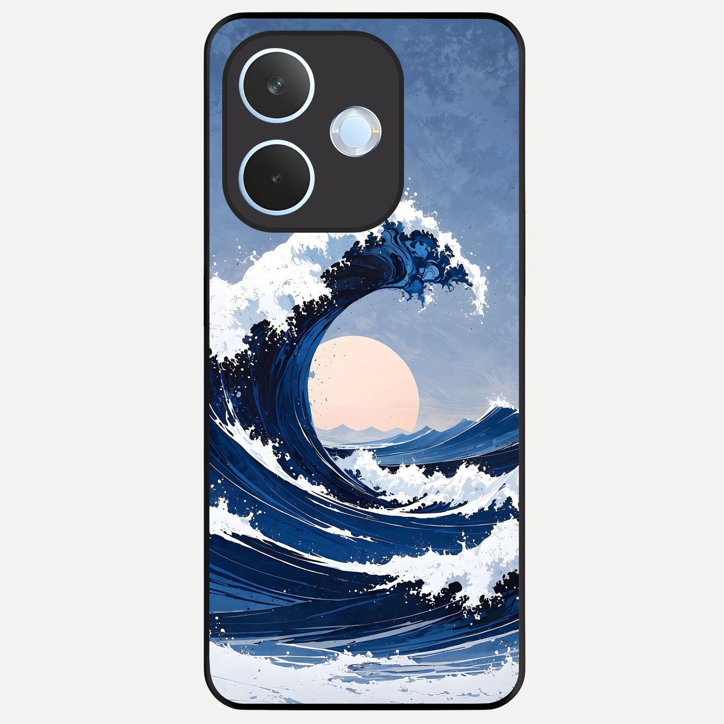  Rising Tide Power Glass Case For Oppo Reno 15 Pro mini back cover – full design glossy printed glass finish