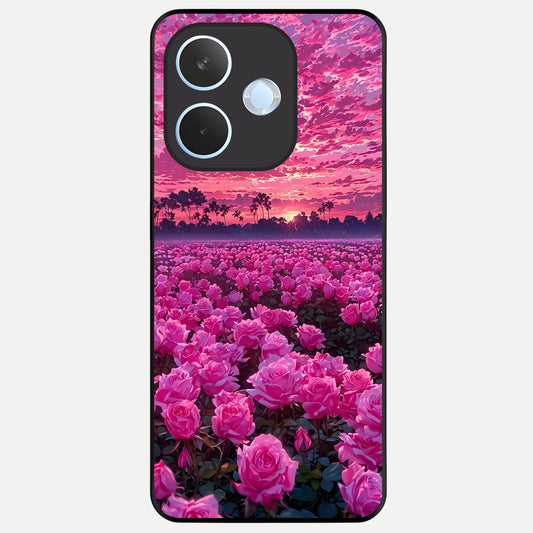  Rose Sunset Valley Glass Case For Oppo Reno 15 Pro mini back cover – full design glossy printed glass finish