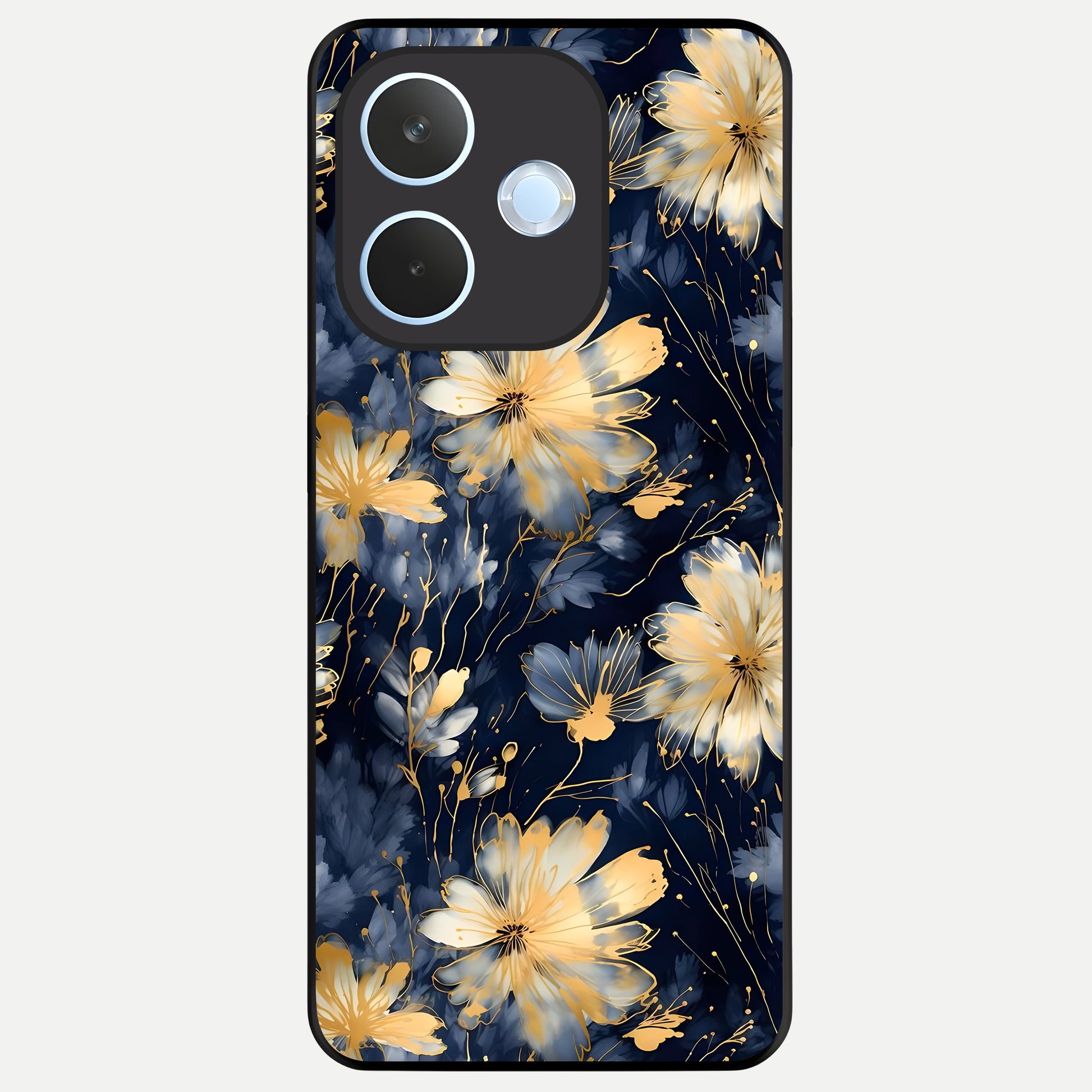  Royal Petal Dream Glass Case For Oppo Reno 15 Pro mini back cover – full design glossy printed glass finish