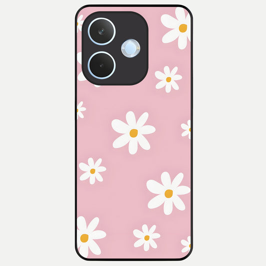  Soft Daisy Bliss Glass Case For Oppo Reno 15 Pro mini back cover – full design glossy printed glass finish