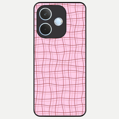 Soft Grid Bliss Glass Case For Oppo Reno 15 Pro mini back cover – full design glossy printed glass finish