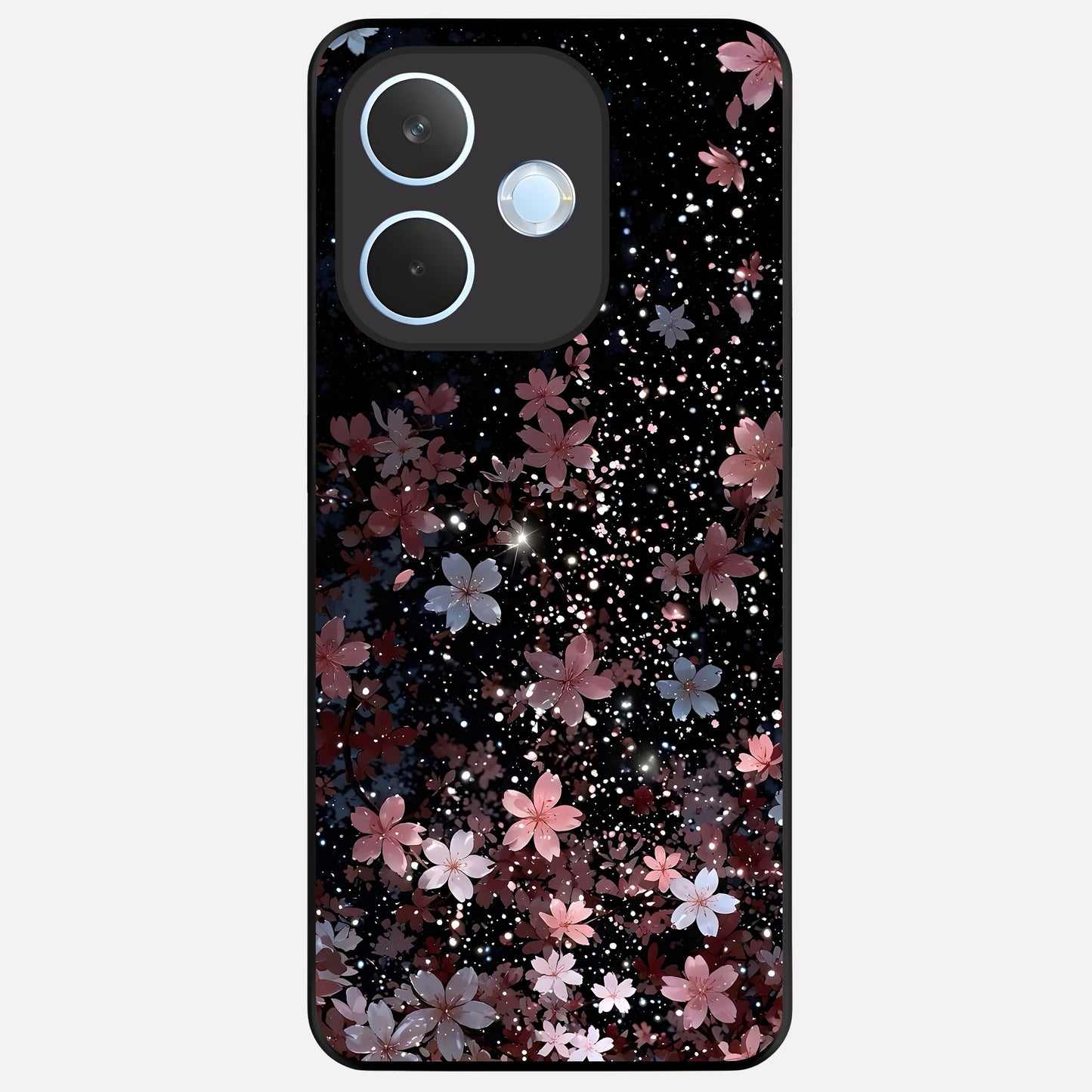  Starlit Flower Dreams Glass Case For Oppo Reno 15 Pro mini back cover – full design glossy printed glass finish