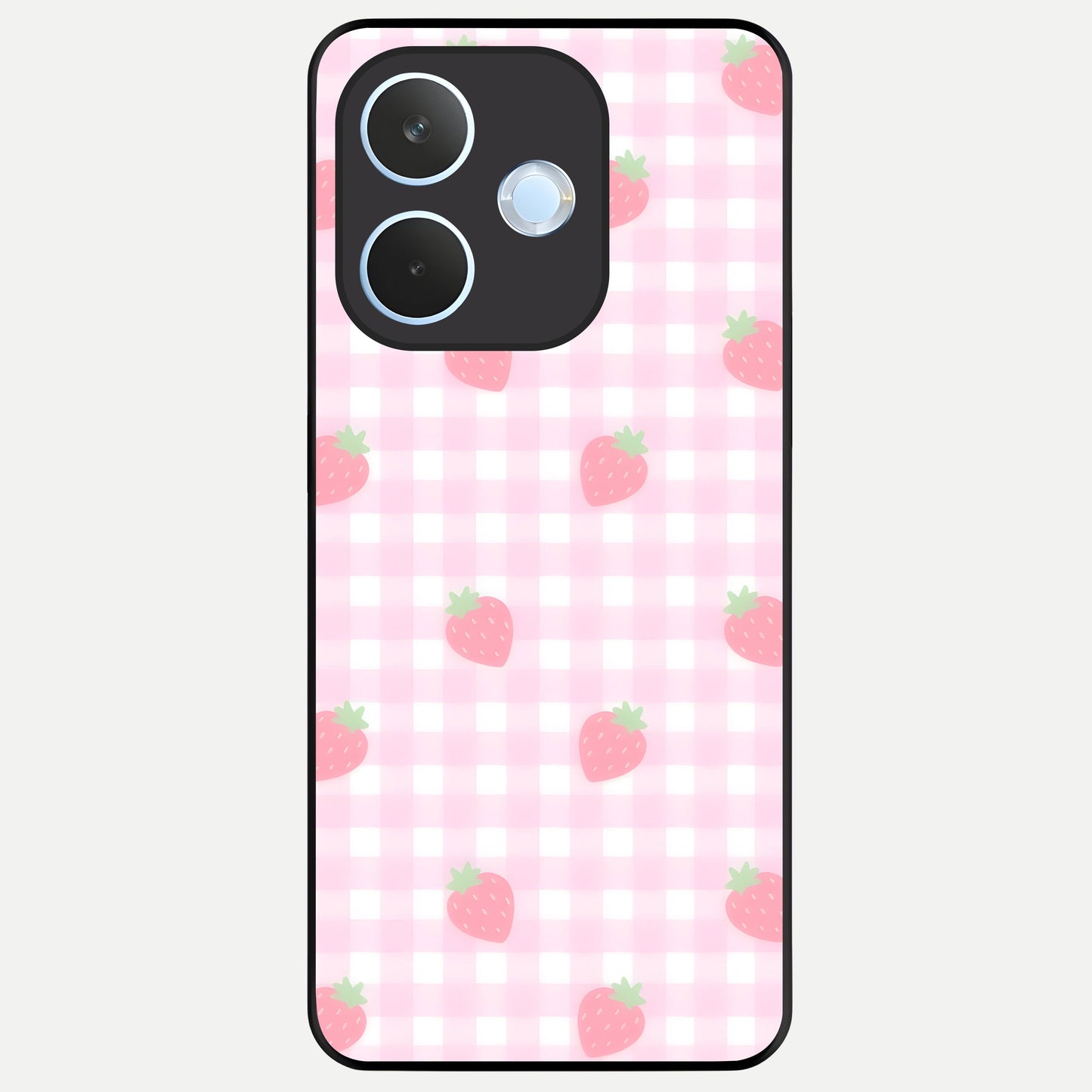  Strawberry Picnic Love Glass Case For Oppo Reno 15 Pro mini back cover – full design glossy printed glass finish