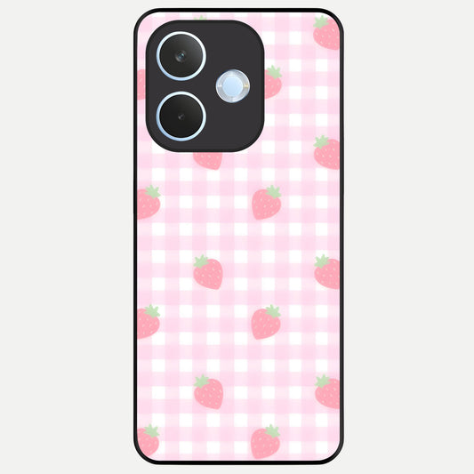  Strawberry Picnic Love Glass Case For Oppo Reno 15 Pro mini back cover – full design glossy printed glass finish
