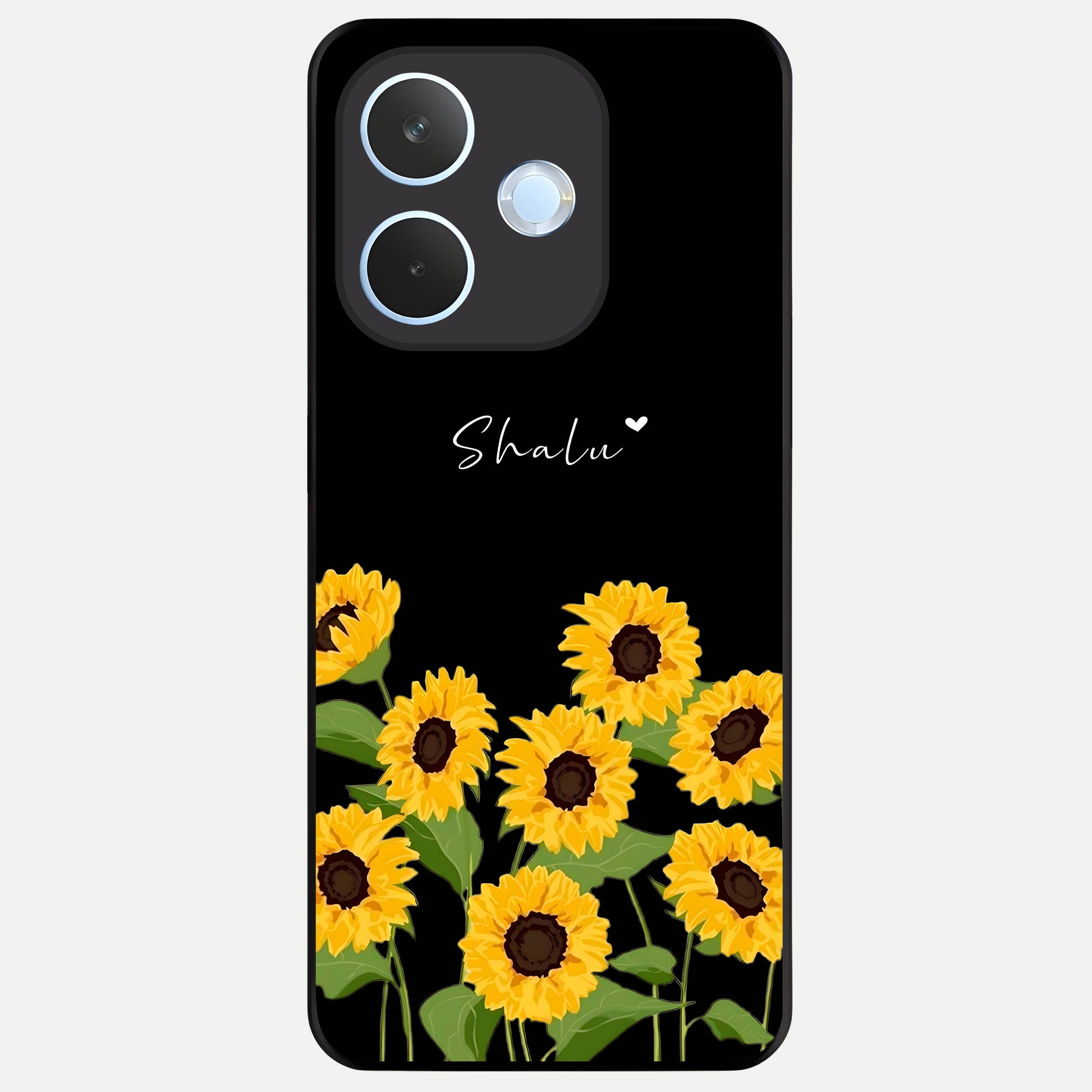  Sunflower Sky Bloom Glass Case For Oppo Reno 15 Pro mini back cover – full design glossy printed glass finish