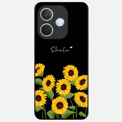  Sunflower Sky Bloom Glass Case For Oppo Reno 15 Pro mini back cover – full design glossy printed glass finish