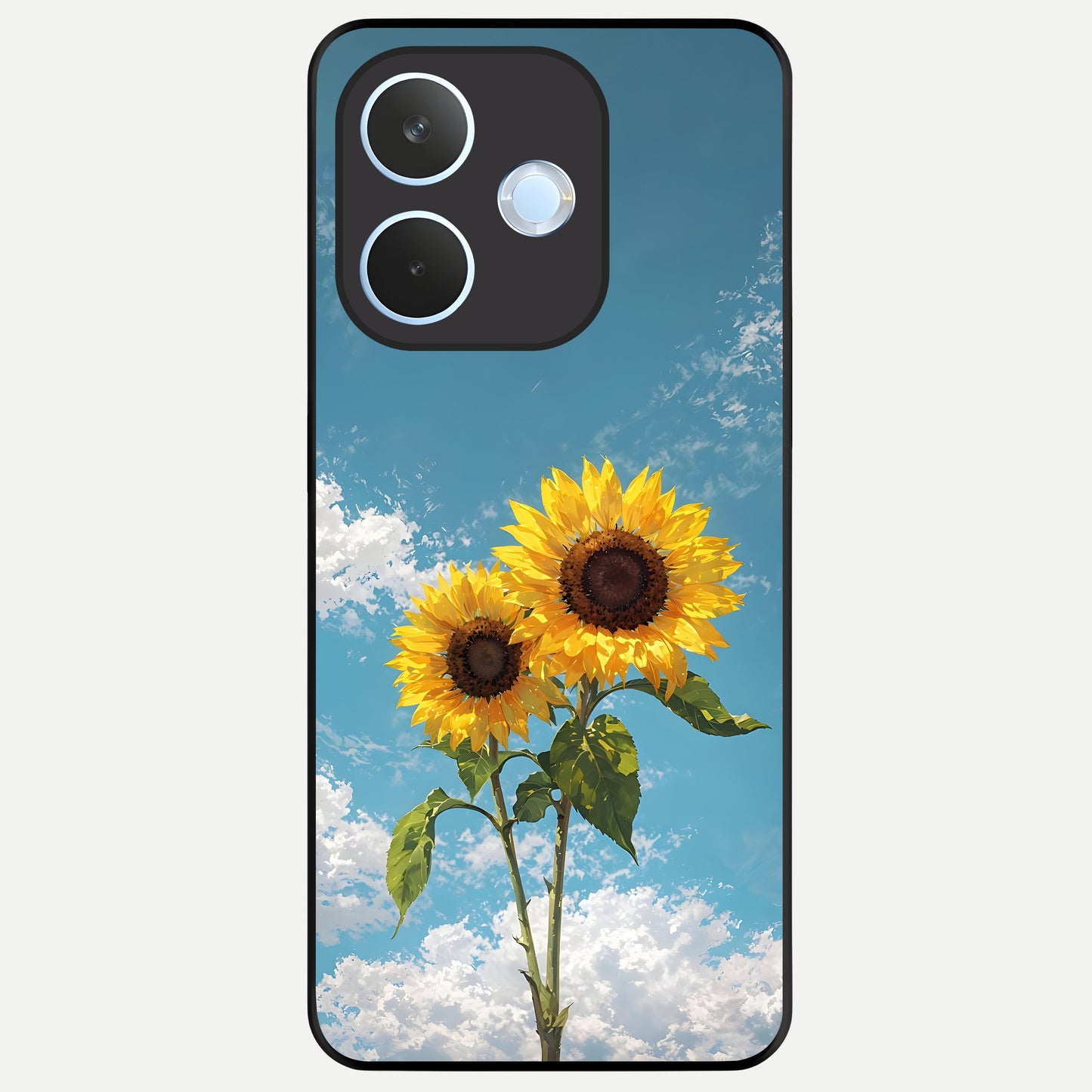  Sunlit Daisy Glow Glass Case For Oppo Reno 15 Pro mini back cover – full design glossy printed glass finish