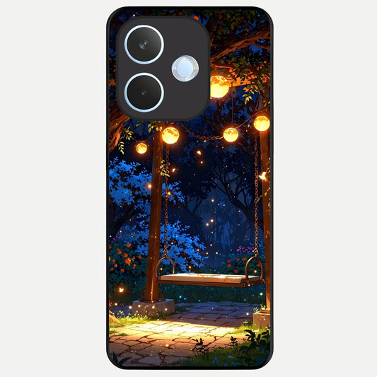  Twilight Garden Swing Glass Case For Oppo Reno 15 Pro mini back cover – full design glossy printed glass finish