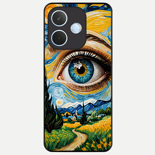  Van Gogh Eye Glass Case For Oppo Reno 15 Pro mini back cover – full design glossy printed glass finish