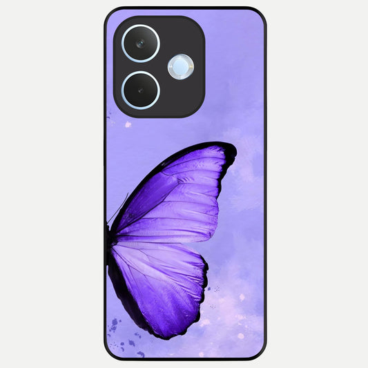  Violet Dream Wing Glass Case For Oppo Reno 15 Pro mini back cover – full design glossy printed glass finish