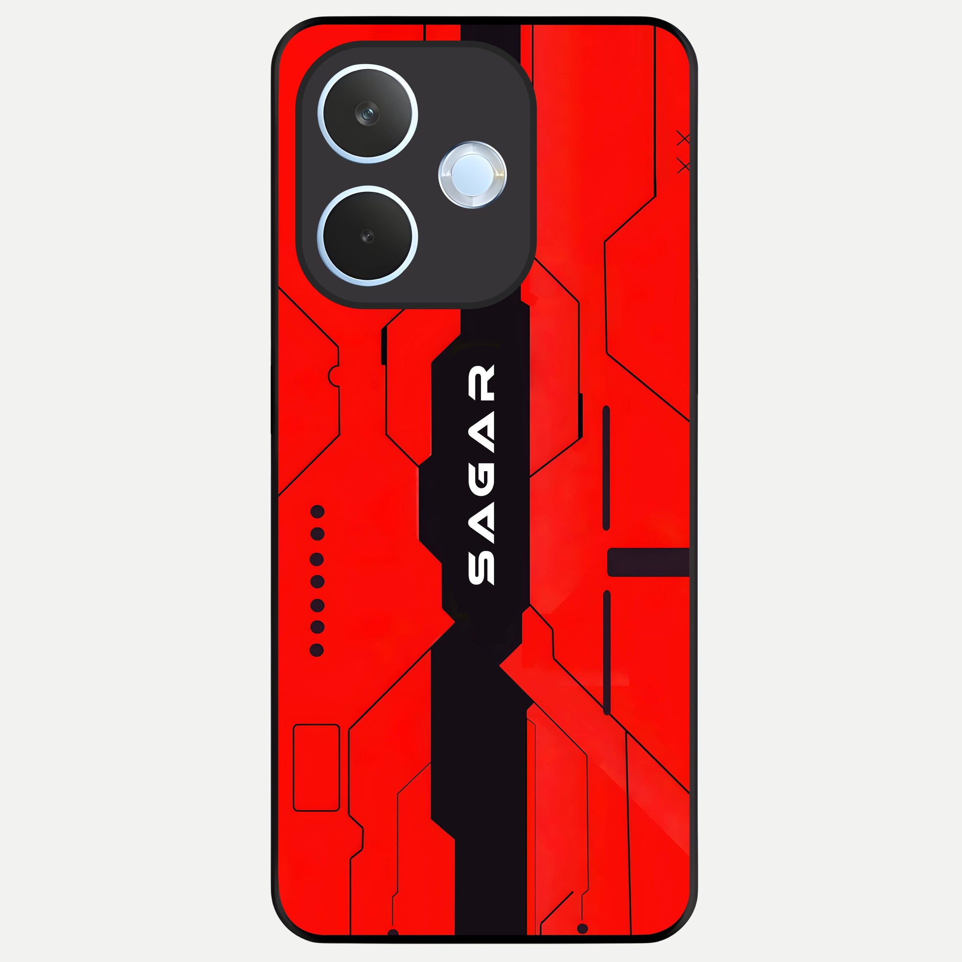  Voltage Rise CYBERPUNK Custom Name Glass Case For Oppo Reno 15 Pro mini back cover – personalized glossy printed glass finish