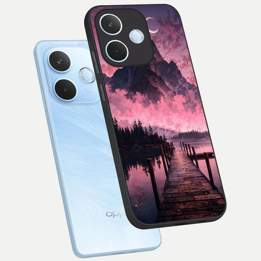  Beautiful Mountain View phone case For Oppo Reno 15 Pro mini showing premium glass back cover with detailed artwork