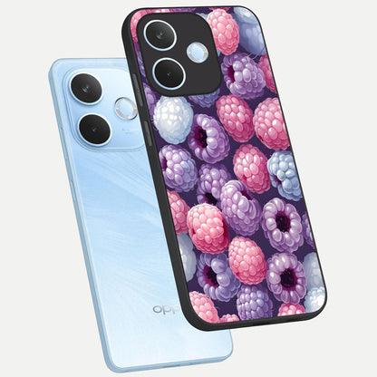  Berry Candy Pop phone case For Oppo Reno 15 Pro mini showing premium glass back cover with detailed artwork