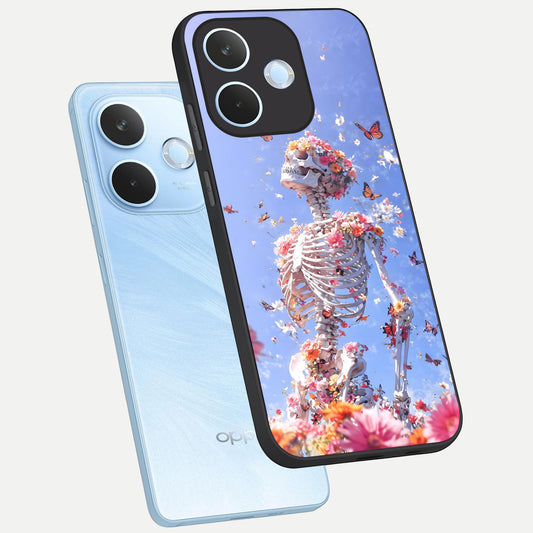  Bloom Beyond Bones phone case For Oppo Reno 15 Pro mini showing premium glass back cover with detailed artwork