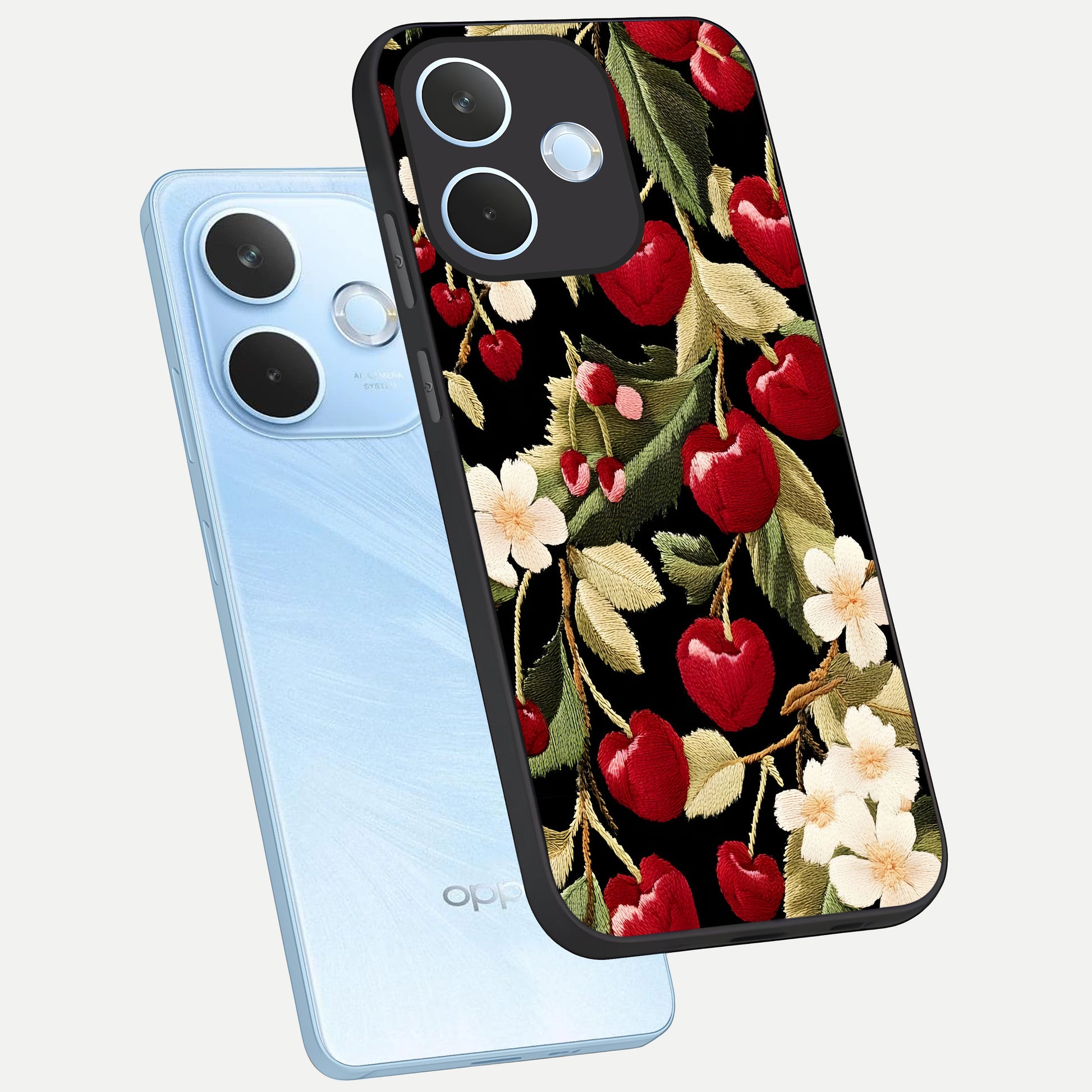  Blooming Spendor Bird phone case For Oppo Reno 15 Pro mini showing premium glass back cover with detailed artwork