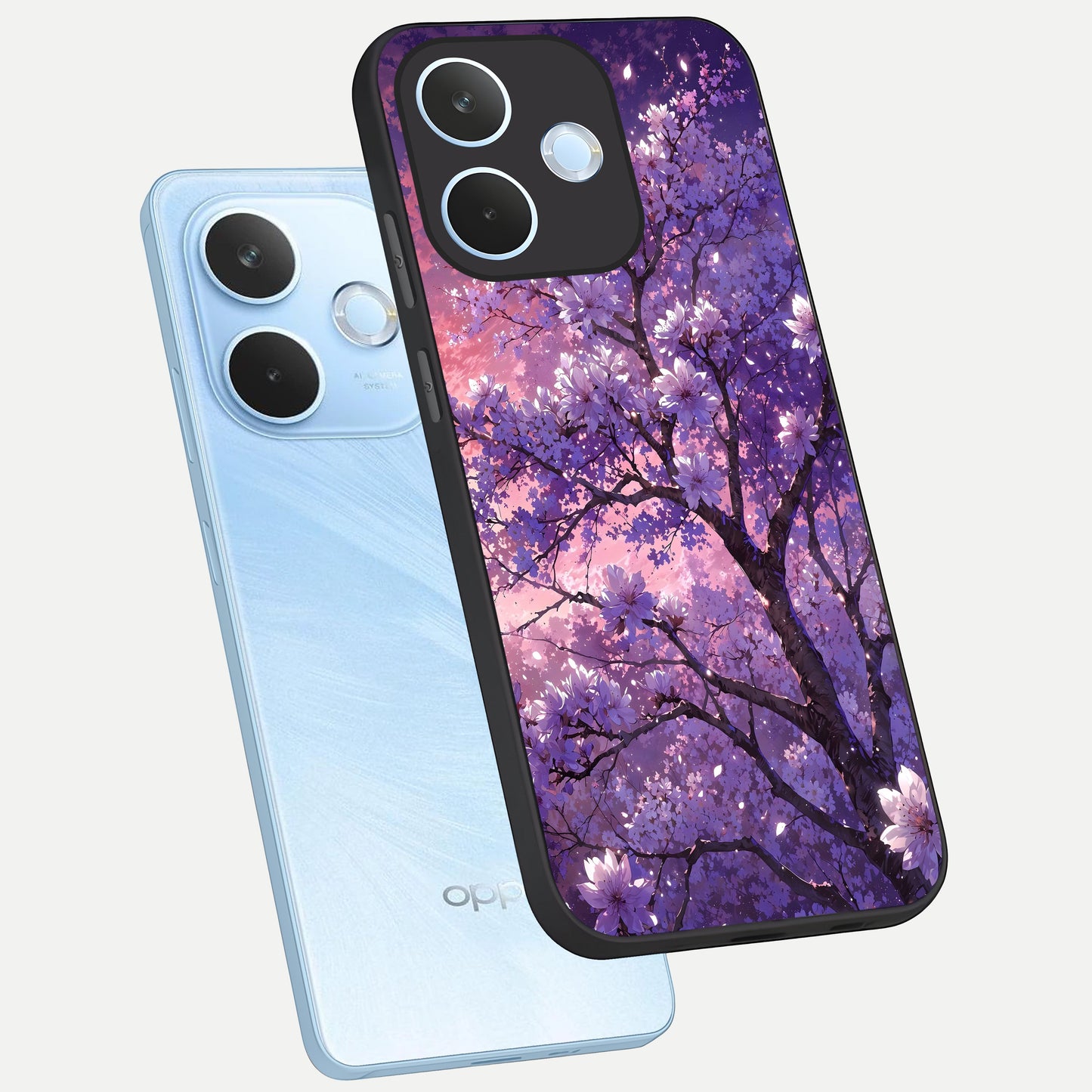  Blossom Tree phone case For Oppo Reno 15 Pro mini showing premium glass back cover with detailed artwork