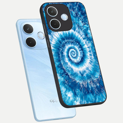  Blue Galaxy Wave phone case For Oppo Reno 15 Pro mini showing premium glass back cover with detailed artwork