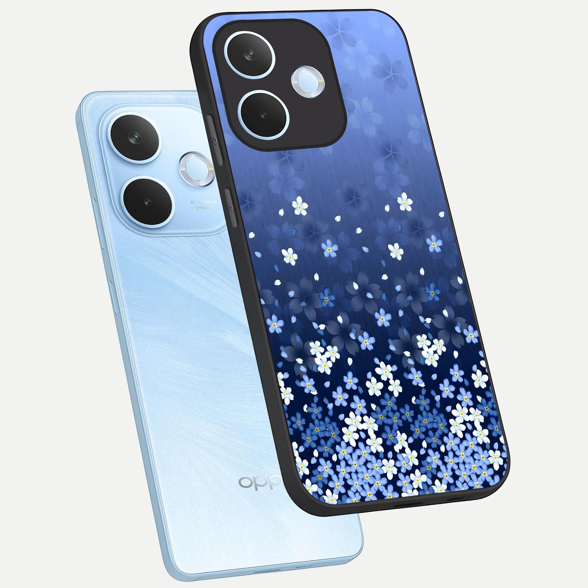  Blue Starry phone case For Oppo Reno 15 Pro mini showing premium glass back cover with detailed artwork