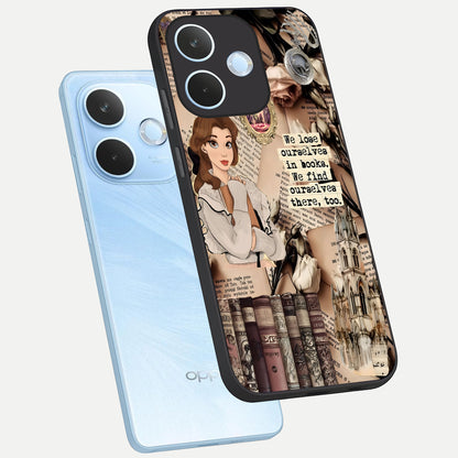  Bookish Dream World phone case For Oppo Reno 15 Pro mini showing premium glass back cover with detailed artwork