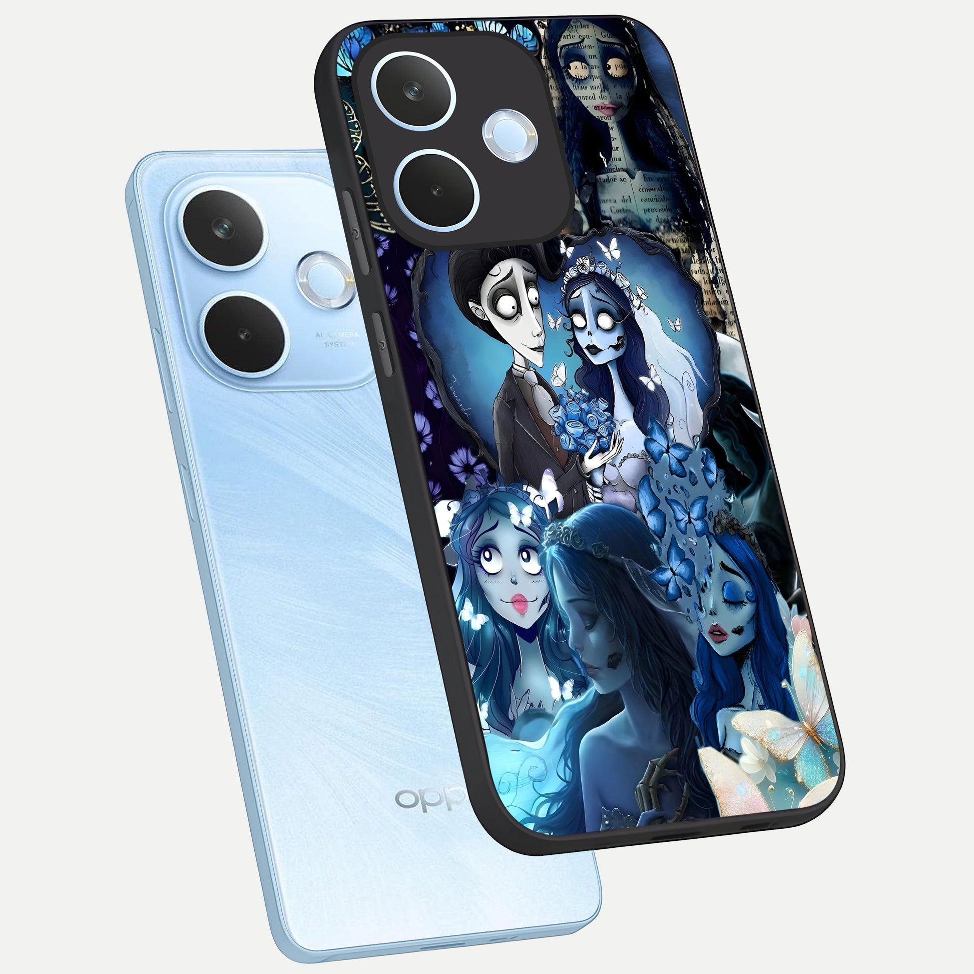  Butterfly Ghost Soul phone case For Oppo Reno 15 Pro mini showing premium glass back cover with detailed artwork