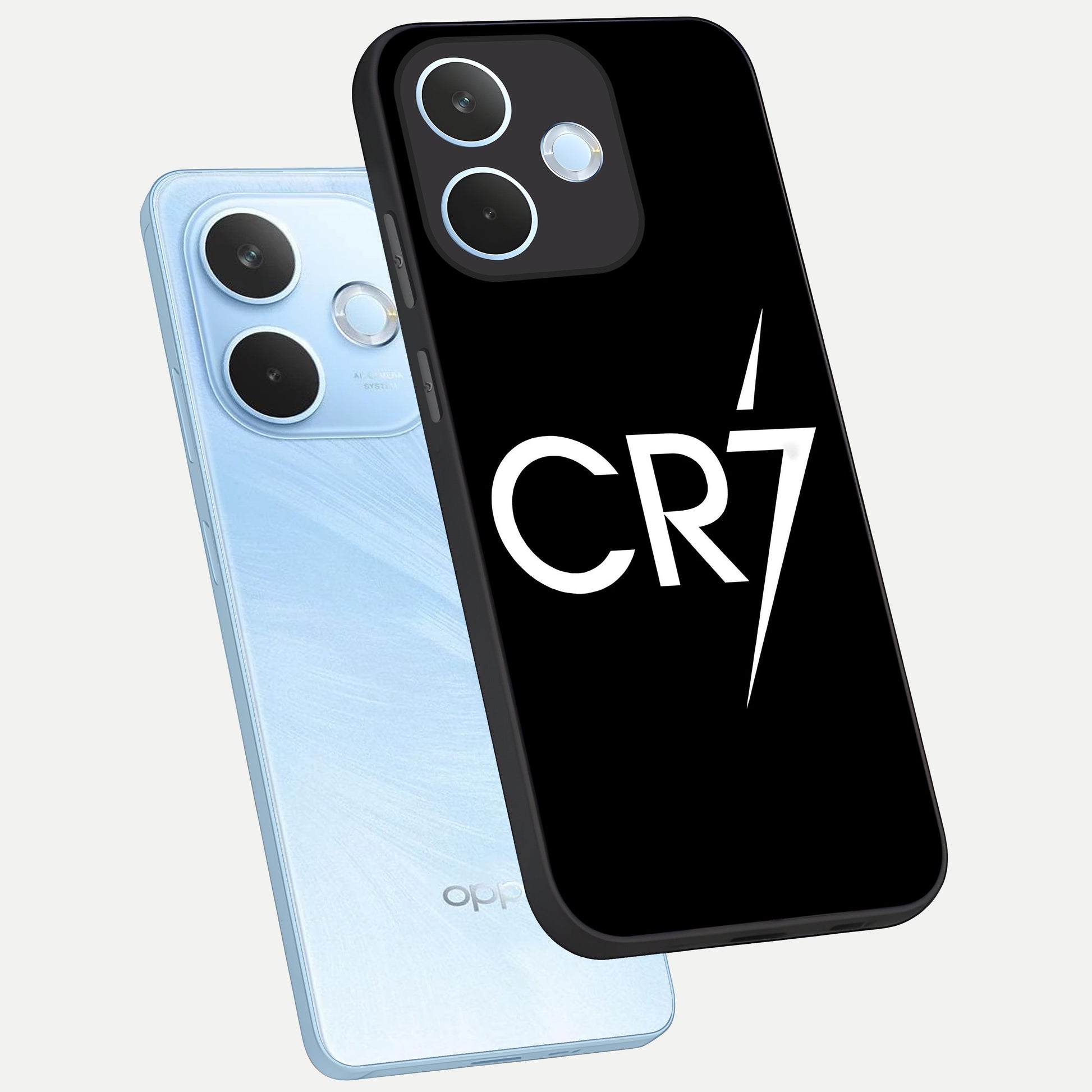  CR7 Elite Strike phone case For Oppo Reno 15 Pro mini showing premium glass back cover with detailed artwork