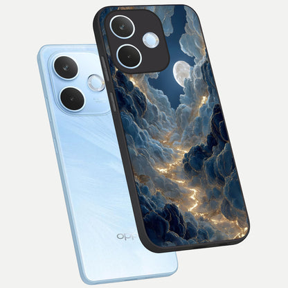  Celestial Cloud Road phone case For Oppo Reno 15 Pro mini showing premium glass back cover with detailed artwork