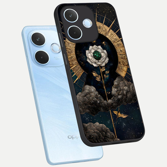  Celestial Lotus Morang phone case For Oppo Reno 15 Pro mini showing premium glass back cover with detailed artwork