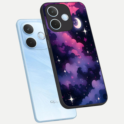  Celestial Moon Magic phone case For Oppo Reno 15 Pro mini showing premium glass back cover with detailed artwork