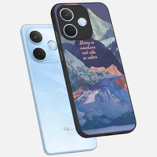  Celestial Mountain Calm phone case For Oppo Reno 15 Pro mini showing premium glass back cover with detailed artwork