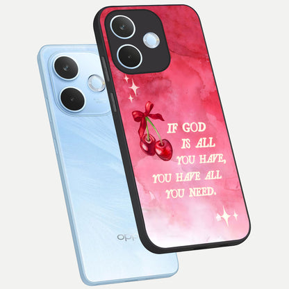  Cherry Quote phone case For Oppo Reno 15 Pro mini showing premium glass back cover with detailed artwork