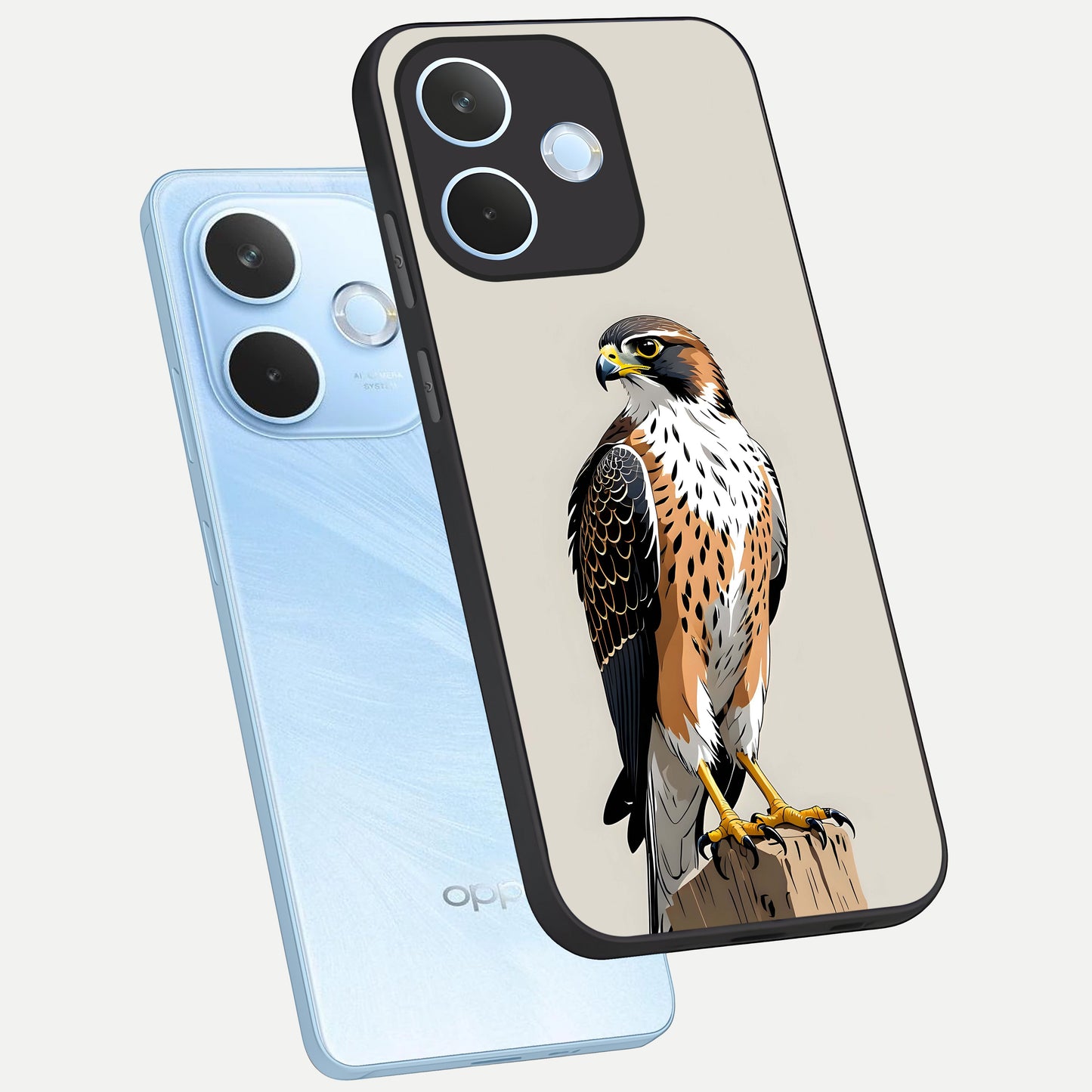  Clever Eagle phone case For Oppo Reno 15 Pro mini showing premium glass back cover with detailed artwork