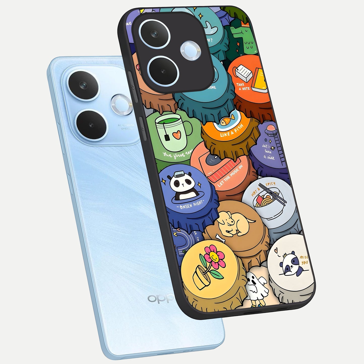  Coins Patterns phone case For Oppo Reno 15 Pro mini showing premium glass back cover with detailed artwork