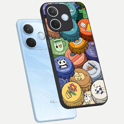  Coins Patterns phone case For Oppo Reno 15 Pro mini showing premium glass back cover with detailed artwork