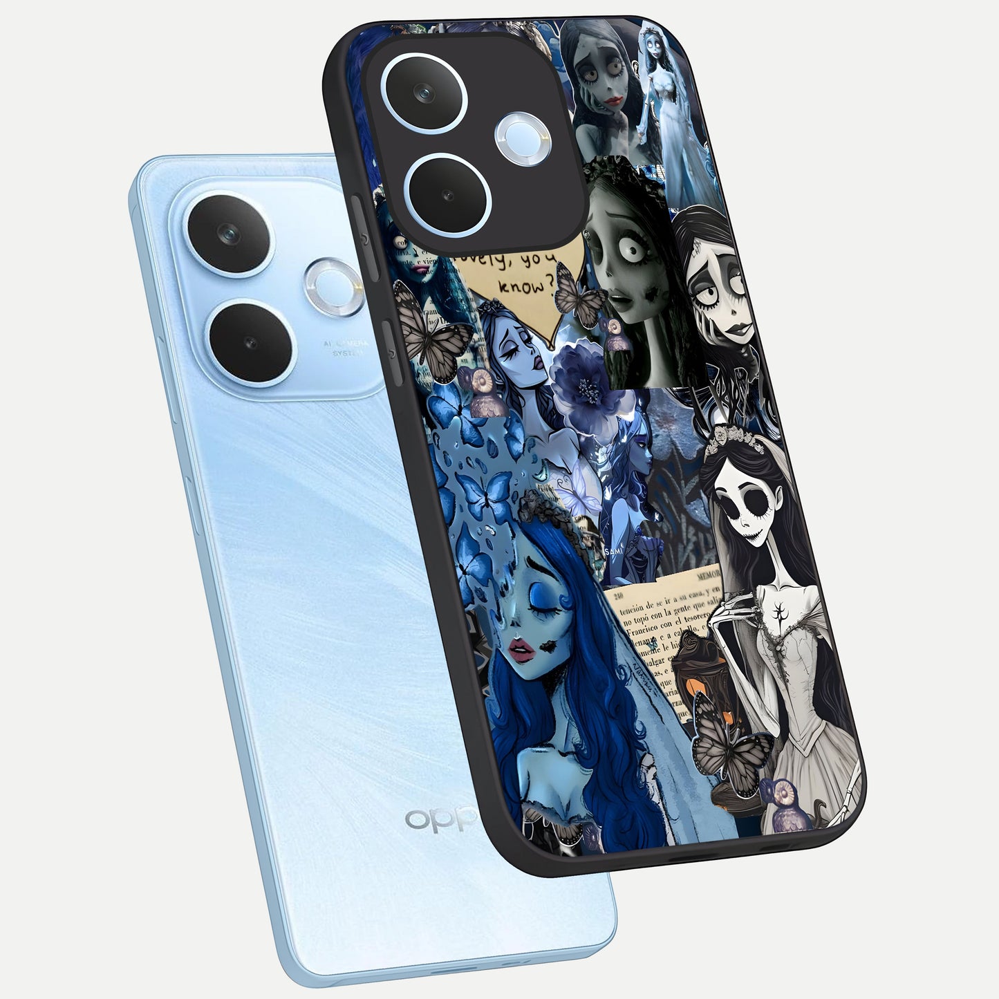  Corpse Bride Posters phone case For Oppo Reno 15 Pro mini showing premium glass back cover with detailed artwork