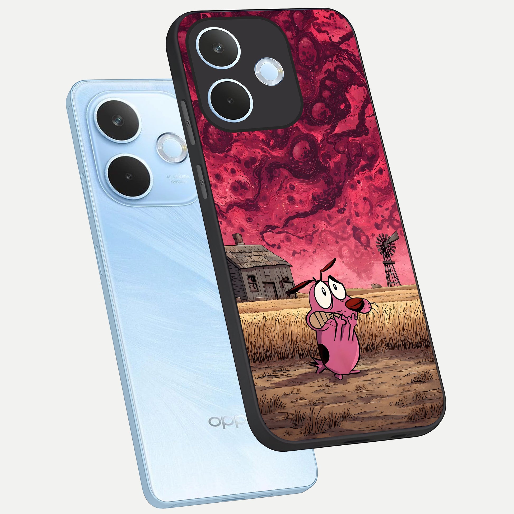  Courage Under Sky phone case For Oppo Reno 15 Pro mini showing premium glass back cover with detailed artwork