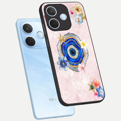  Divine Aura Bloom phone case For Oppo Reno 15 Pro mini showing premium glass back cover with detailed artwork