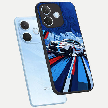  Drift Power Rush phone case For Oppo Reno 15 Pro mini showing premium glass back cover with detailed artwork