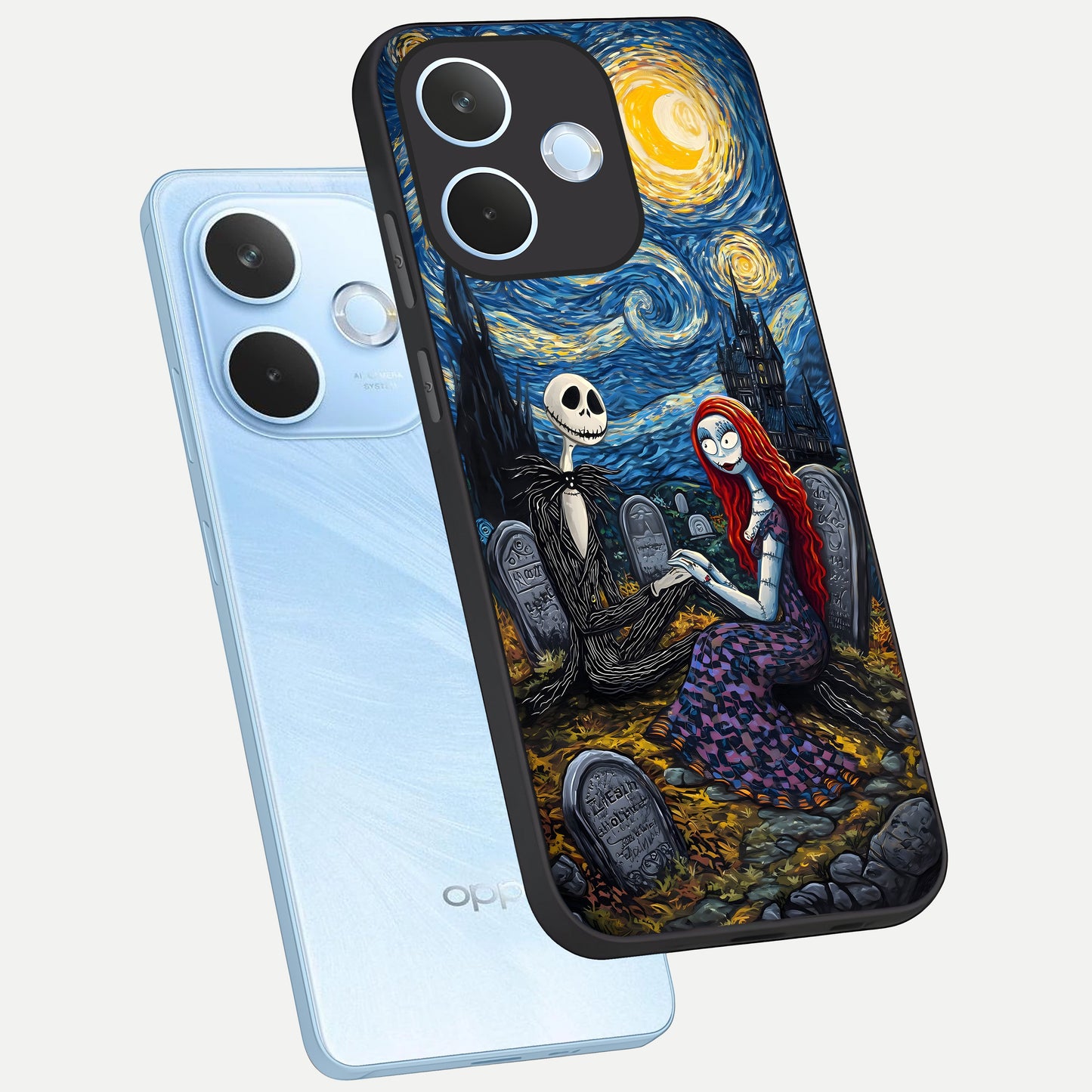  Eternal Night Love phone case For Oppo Reno 15 Pro mini showing premium glass back cover with detailed artwork
