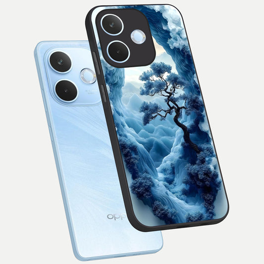  Frozen Serenity Gate phone case For Oppo Reno 15 Pro mini showing premium glass back cover with detailed artwork