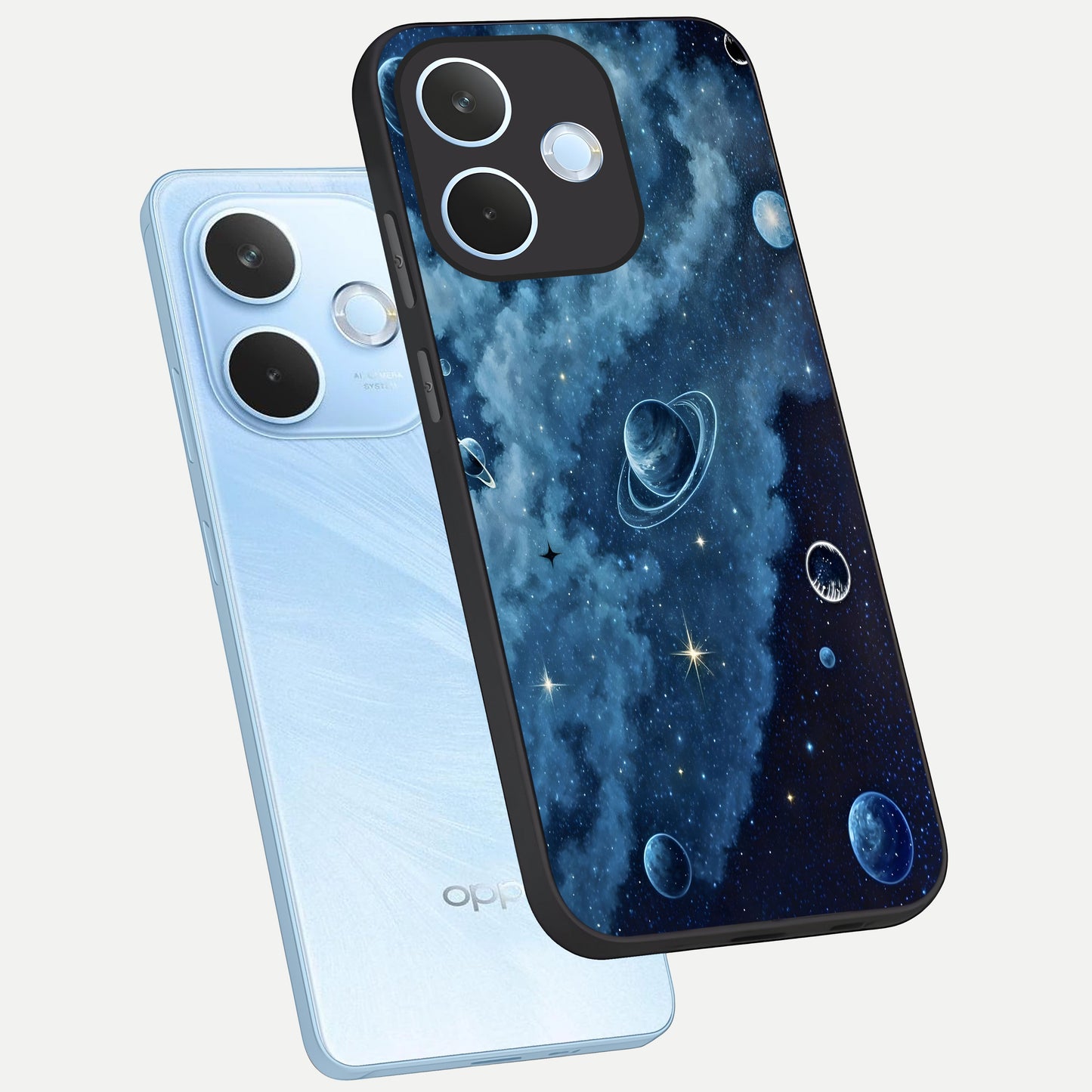  Galaxy Dream Space phone case For Oppo Reno 15 Pro mini showing premium glass back cover with detailed artwork
