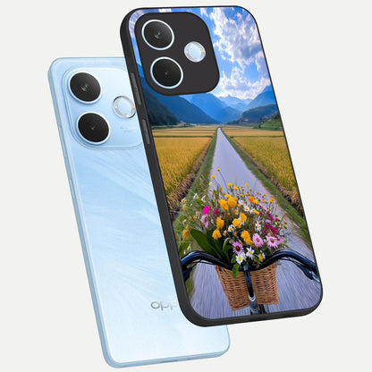  Golden Field Journey phone case For Oppo Reno 15 Pro mini showing premium glass back cover with detailed artwork