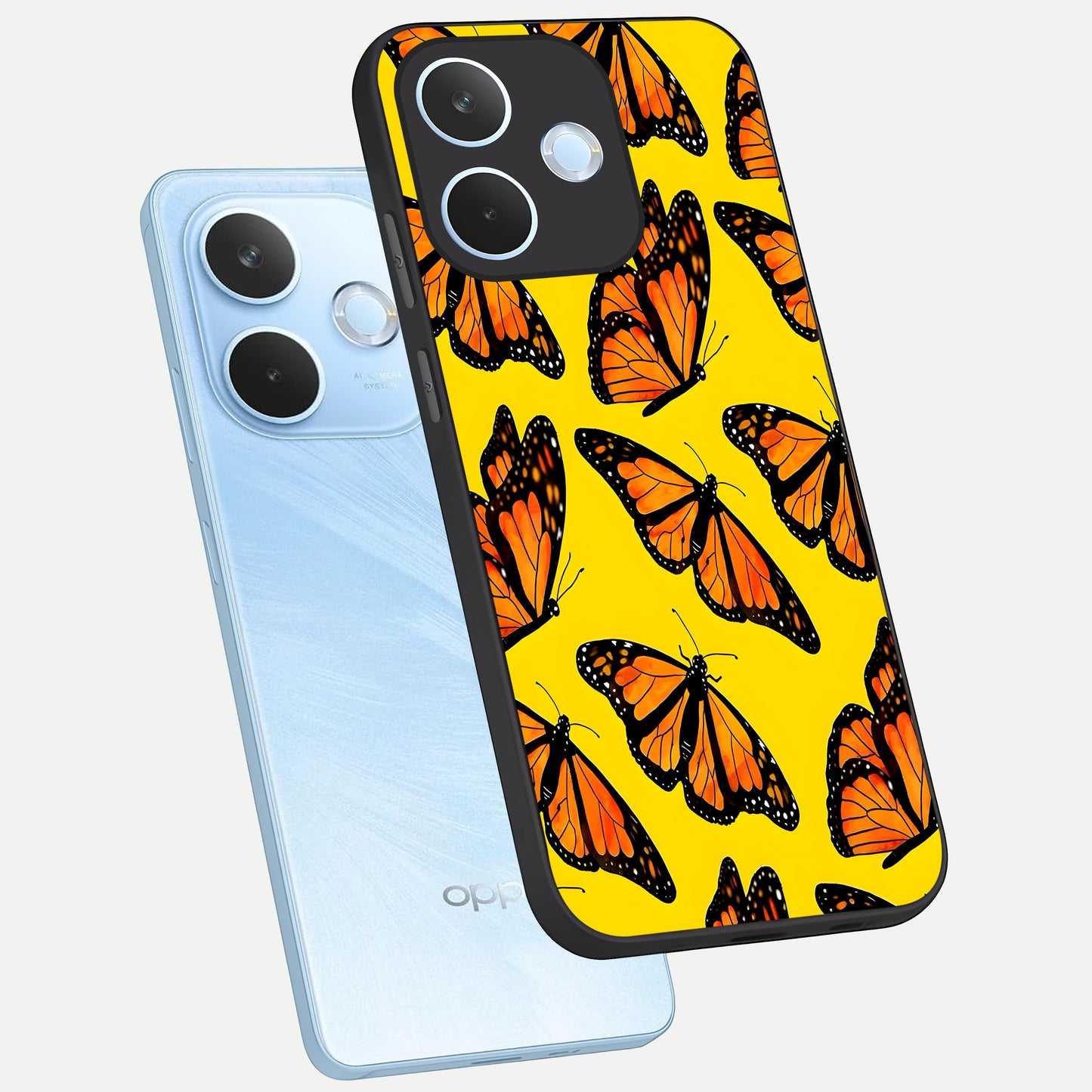  Golden Wing Flight phone case For Oppo Reno 15 Pro mini showing premium glass back cover with detailed artwork