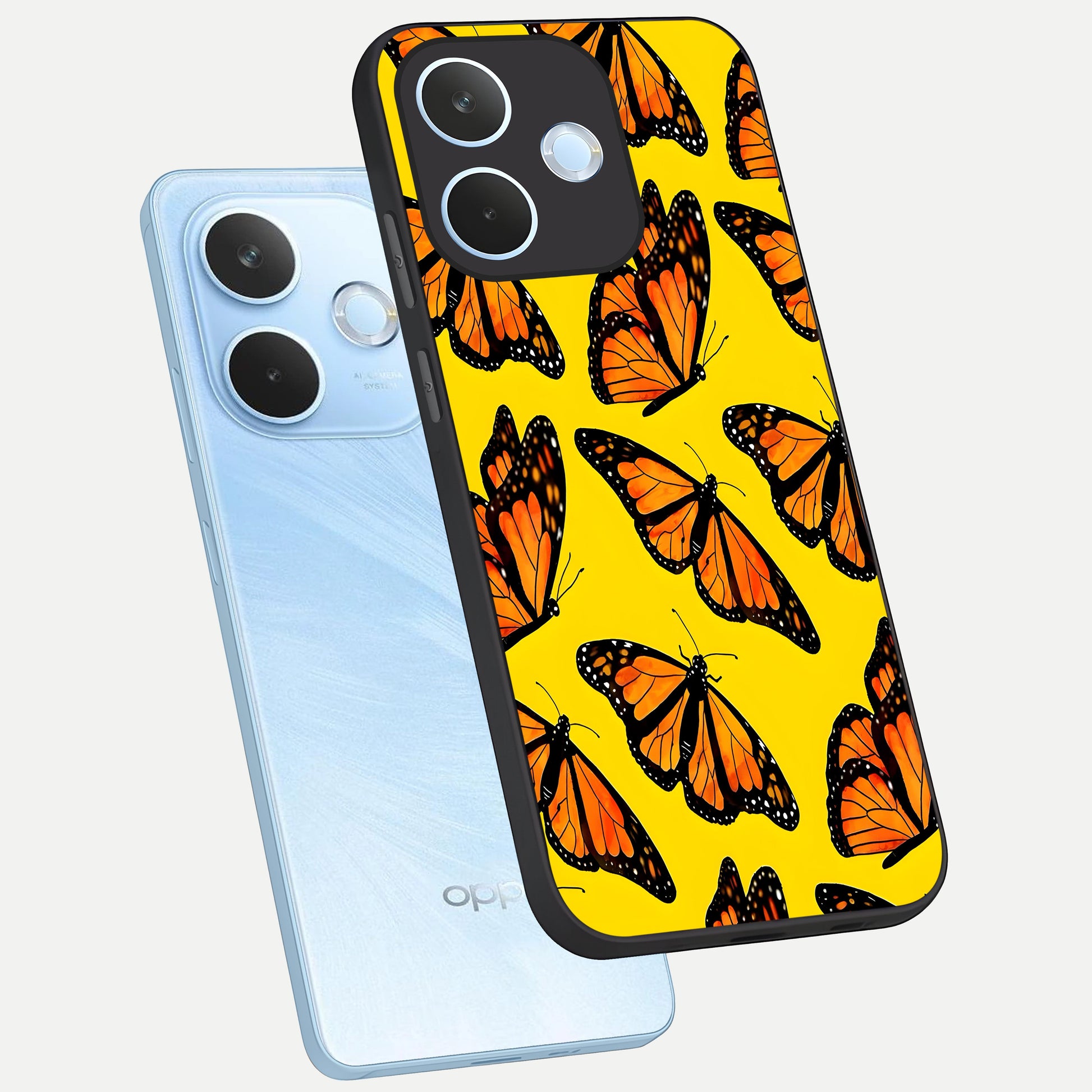  Golden Wing Flight phone case For Oppo Reno 15 Pro mini showing premium glass back cover with detailed artwork