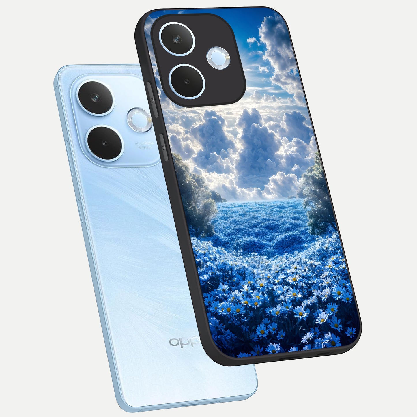  Heavenly Daisy Horizon phone case For Oppo Reno 15 Pro mini showing premium glass back cover with detailed artwork