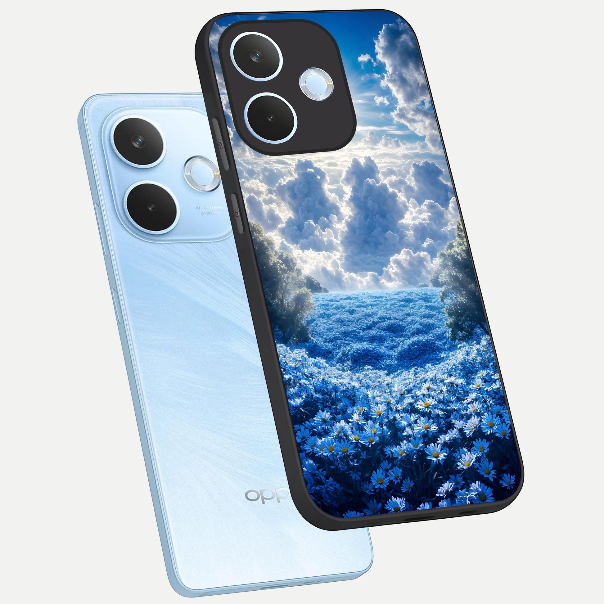  Heavenly Daisy Horizon phone case For Oppo Reno 15 Pro mini showing premium glass back cover with detailed artwork