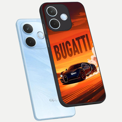  Inferno Bugatti Storm phone case For Oppo Reno 15 Pro mini showing premium glass back cover with detailed artwork