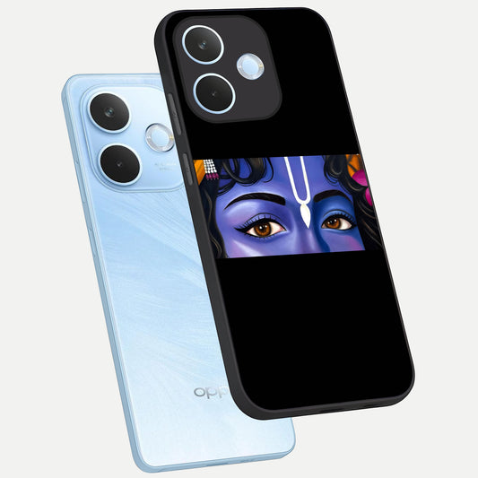  Krishna Eye phone case For Oppo Reno 15 Pro mini showing premium glass back cover with detailed artwork